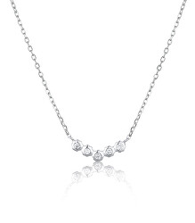 Pôvabný strieborný náhrdelník so zirkónmi SVLN0070XI2BI45