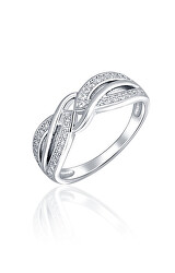 Půvabný stříbrný prsten se zirkony SVLR0468XF6BI