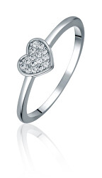 Romantický strieborný prsteň so srdiečkom SVLR0980X61BI