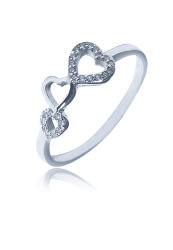 Romantický stříbrný prsten se zirkony SVLR0330XH2BI