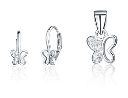 Elegante parure di gioielli Farfalle SVLS0086SJ5BI00 (pendente, orecchini)