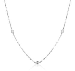 Collana elegante in argento con zirconi SVLN0558XK5BI45