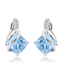 Silber Ohrringe mit blauen Zirkonen SVLE0219SH8M300