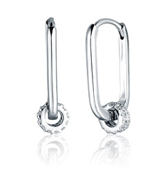 Orecchini ovali in argento con zirconi SVLE2604X86BI00