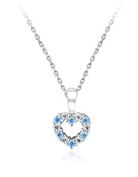 Collana da ragazza in argento Cuore con zirconi SVLN0434SH2BM38 (catena, ciondolo)