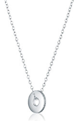 Strieborný náhrdelník so zirkónmi Kruh SVLN0709S75BI45
