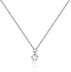 Stříbrný náhrdelník s čirým zirkonem SVLN0363SH2BI42