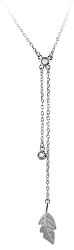 Stříbrný náhrdelník s peříčkem SVLN0126XF3BI45