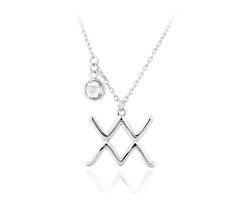 Stříbrný náhrdelník s přívěskem Vodnář SVLN0135X6100VO-W