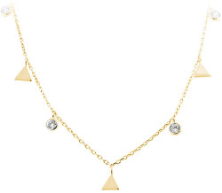 Strieborný náhrdelník s trojuholníkmi SVLN0261SH2GO42