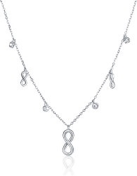 Stříbrný náhrdelník se symboly Nekonečno SVLN0144XH2BI42