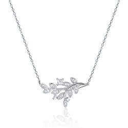 Stříbrný náhrdelník Větvička se zirkony SVLN0069XI2BI45