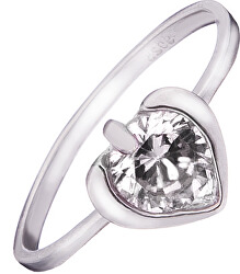Stříbrný prsten s čirým zirkonem SVLR0014SD5BI