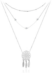 Stříbrný trojitý náhrdelník Lapač snů SVLN0154XH20042
