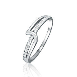 Stylový stříbrný prsten se zirkony SVLR0885X75BI