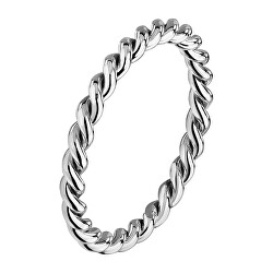 Minimalistický pozlacený prsten s pleteným designem Ring LPS03AVV1301