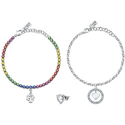 Set di gioielli in acciaio Love LPS20ASD03 (2x bracciale, orecchini singoli)