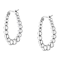Módní kruhové náušnice z oceli Earrings LPS01AYQ136