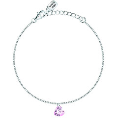 Tenero bracciale in argento con cuore rosa Silver LPS05AWV56