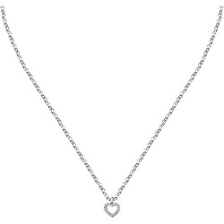 Romantický oceľový náhrdelník so srdiečkom Silver LPS10ASD23