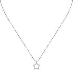 Slušivý strieborný náhrdelník s hviezdičkou Silver LPS10AWV14