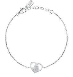 Romantisches Silberarmband mit Herzen Silber LPS05AWV19