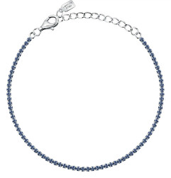 Silbernes Tennisarmband mit blauen Zirkonias Silver LPS05AWV33