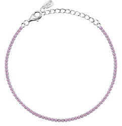 Bracciale tennis in argento con zirconi rosa Silver LPS05AWV32