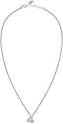 Třpytivý náhrdelník "4" s krystaly LPS10AQK04
