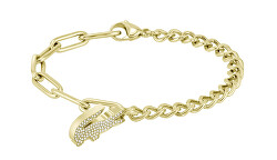 Bracciale da donna placcato in oro con cristalli Crocodile 2040147