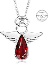 Halskette mit rotem Kristall Angel Rafael