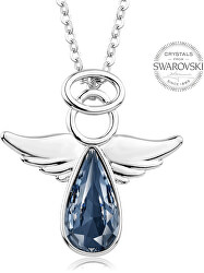 Halskette mit blaugrauem Kristall Angel Rafael