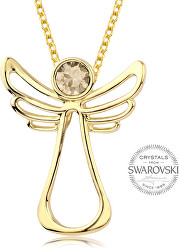 Vergoldete Halskette mit Kristall Guardian Angel