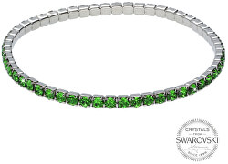 Csillogó karkötő zöld kristályokkal 1459594