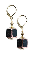 Elegantní náušnice Black Love z perel Lampglas ECU31