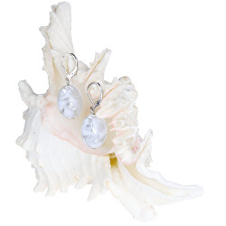 Elegantní náušnice White Lace s ryzím stříbrem v perlách Lampglas EP1