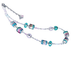 Lákavý náhrdelník Sweet Cubes s ryzím stříbrem v perlách Lampglas NCU22