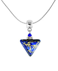 Magický náhrdelník Evening Date Triangle s 24karátovým zlatem v perle Lampglas NTA5