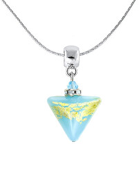 Nápaditý náhrdelník Morning Sky Triangle s 24karátovým zlatem v perle Lampglas NTA11