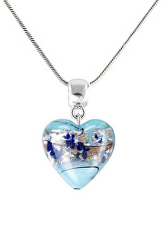 Colier fermecător Ice Heart cu argint pur în perlă Lampglas NLH29