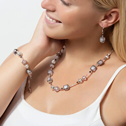 Romantický náhrdelník Delicate Pink s ryzím stříbrem v perlách Lampglas NCU40