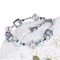 Romantický náramek Delicate Pink z perel Lampglas BCU40