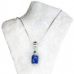 Slušivý dámský náhrdelník Navy Obsession s perlou Lampglas NSA13X