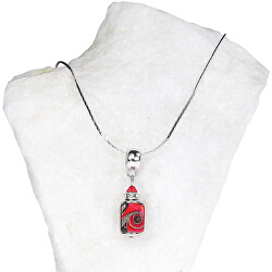 Vášnivý dámsky náhrdelník Scarlet Passion s perlou Lampglas NSA16