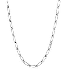 Nadčasový ocelový náhrdelník s krystaly LJ1591