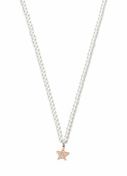 Colier din perle cu stea din bronz Essential LJ2159