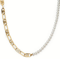 Moderní náhrdelník se syntetickými perlami Fashion LJ2233