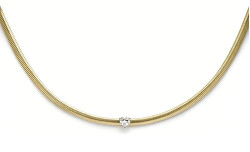 Pôvabný pozlátený náhrdelník so srdiečkom Choker LJ2239