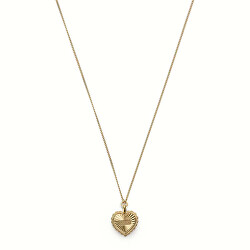 Colier romantic cu inimă placat cu aur Fashion LJ2217