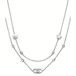 Štýlový dvojitý náhrdelník z ocele Fashion LJ2206